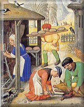 Cottura del pane (Calendario fiammingo, 1500)
