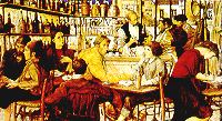 T. Foujita, Un bistrot, 1958 (museo dl'arte moderna de la Ville, Parigi)