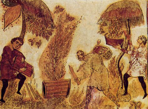 Apicoltori medievali (miniatura XI sec.)
