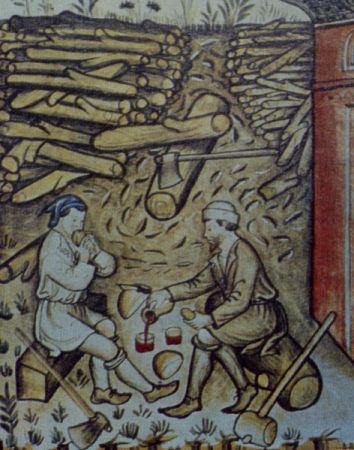 Colazione di taglialegna medievali