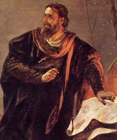 Colombo sulla tolda della nave ammiraglia (dipinto di K. T. von Piloty)