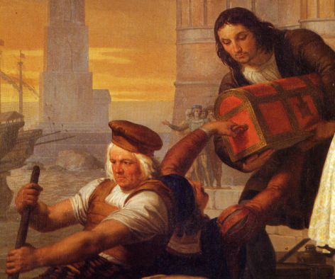 La partenza di Colombo da Palos, dipinta da Pelagio Palagi