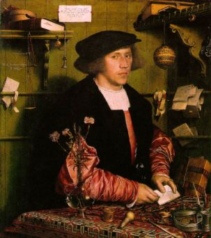 H. Holbein, Georg Gisze, un mercante tedesco a Londra, 1532