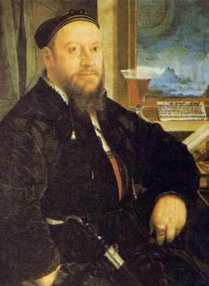 C. Amberger, Il capocontabile dei banchieri Fugger: M. Schwarz (1548)