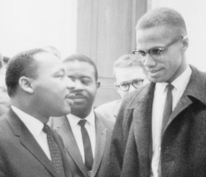 Malcolm X con M. L. King